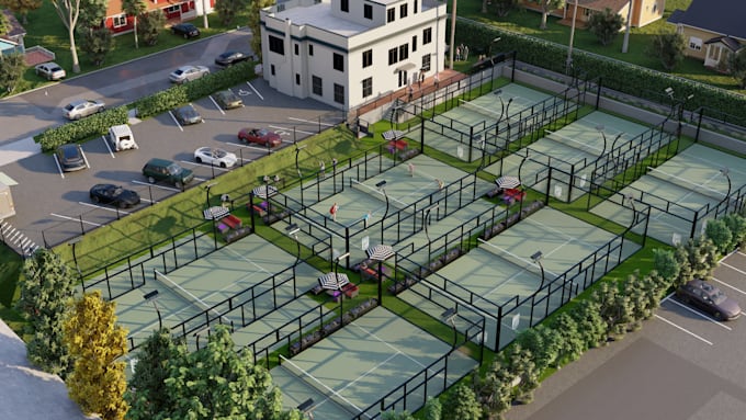 design your 3d padel courts and facility