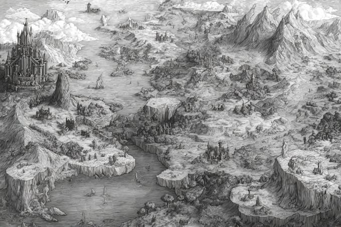 create high quality handdrawn fantasy world maps