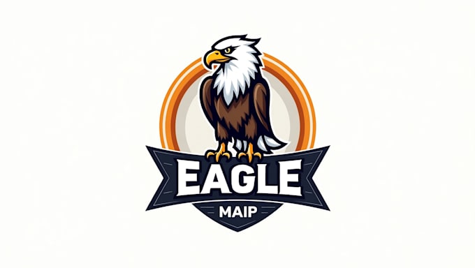 design eagle mascot logo with express delivery