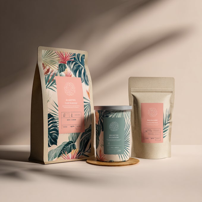 design a modern product packaging or label