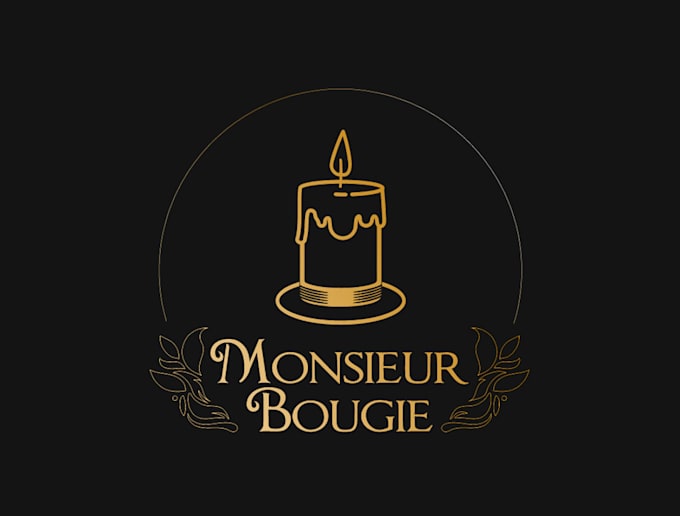 do modern candle label and candle logo design