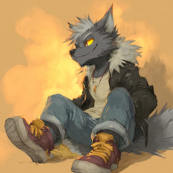 draw custom furry reference sheet character