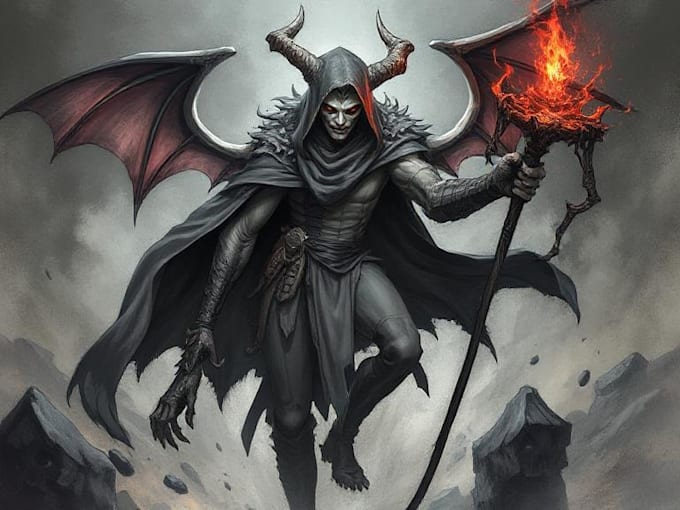 create concept art, illustration,monster art, horror art