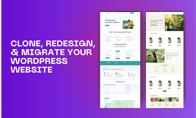 redesign, clone,customize , migrate wordpress website using elementor