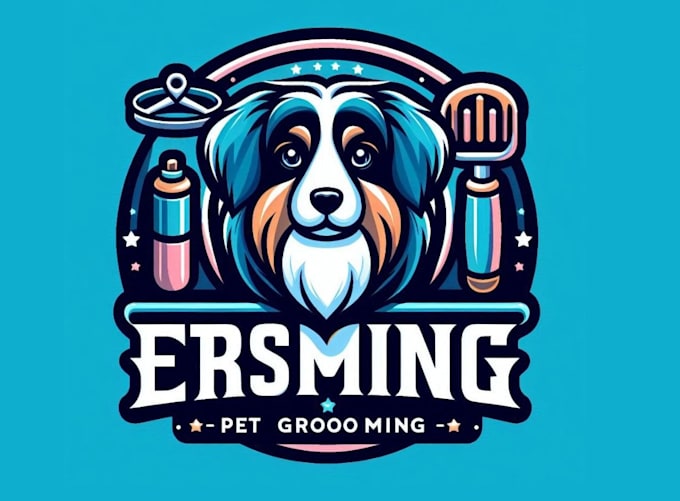design esport dog training pet grooming logo