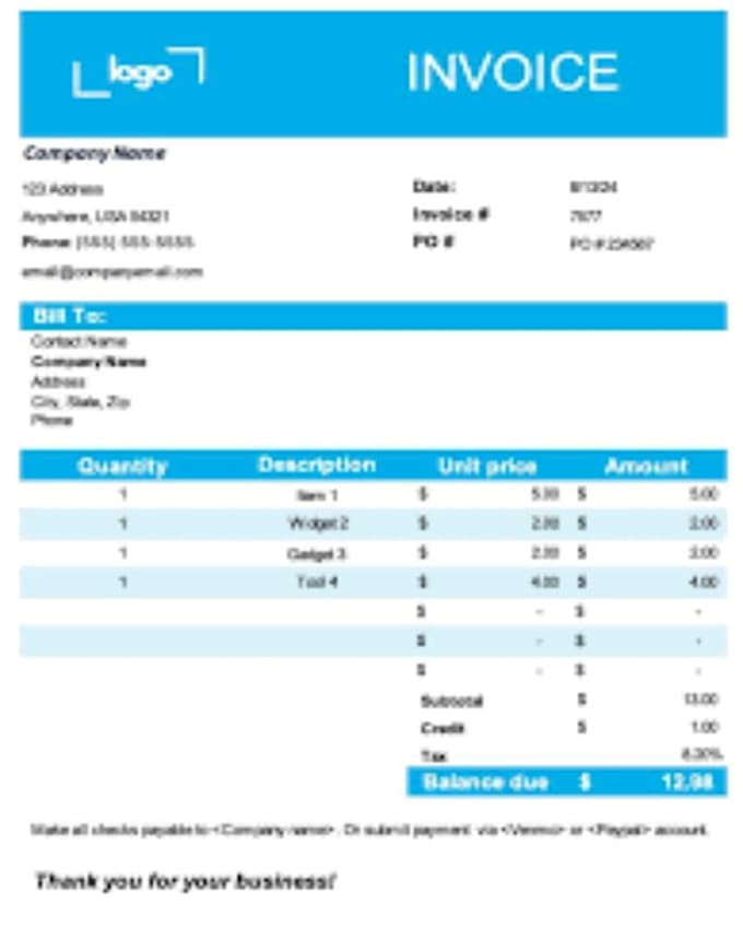 create an auto invoice generator that sends automated custom emails