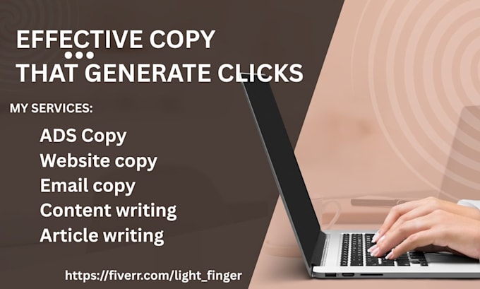 write an effective copy that generates clicks and convert sales