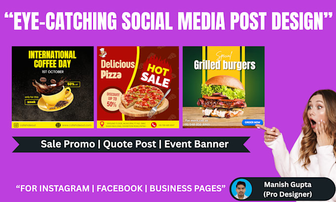 Design modern and eye catching social media post for your brand by ...