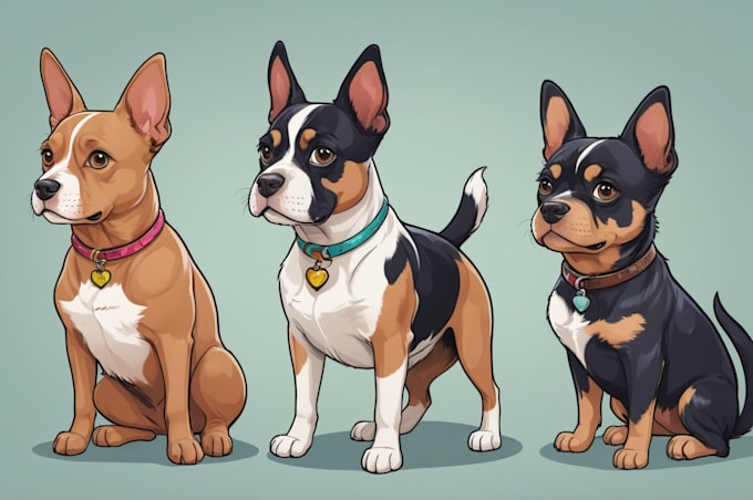 draw your pet into a cartoon vector simple