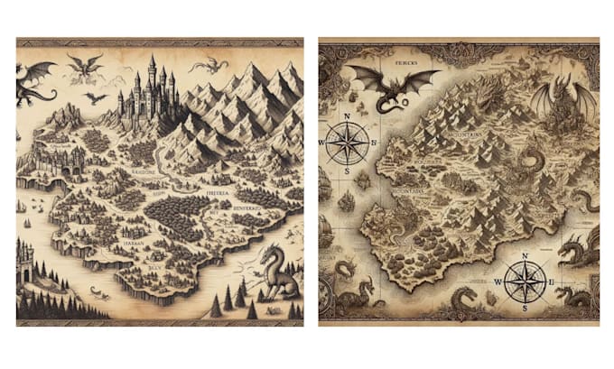 Make fantasy map for your dnd game, cartography, table top, and city ...