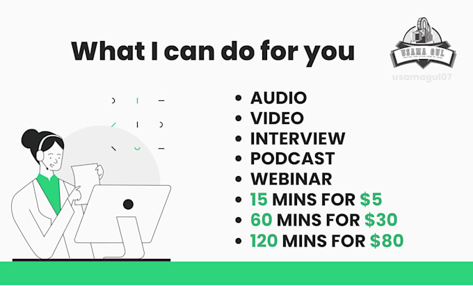 transcribe video and do audio transcription