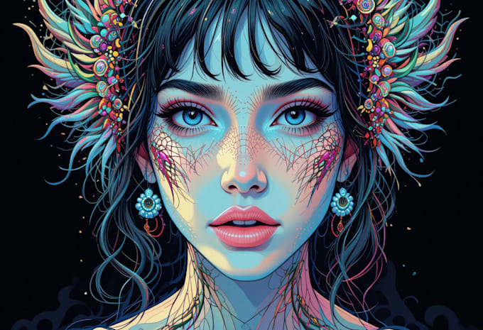create stunning vexel vector art portrait
