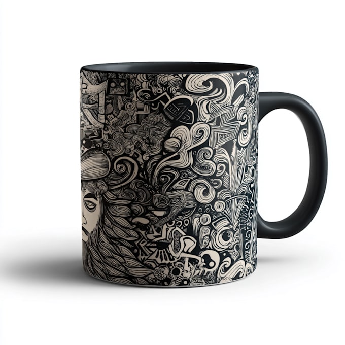 do typography custom coffee mug design