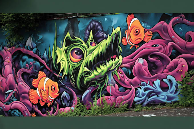 design graffiti designs, murals and wall arts