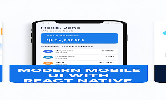 build modern frontent UI using react or react native