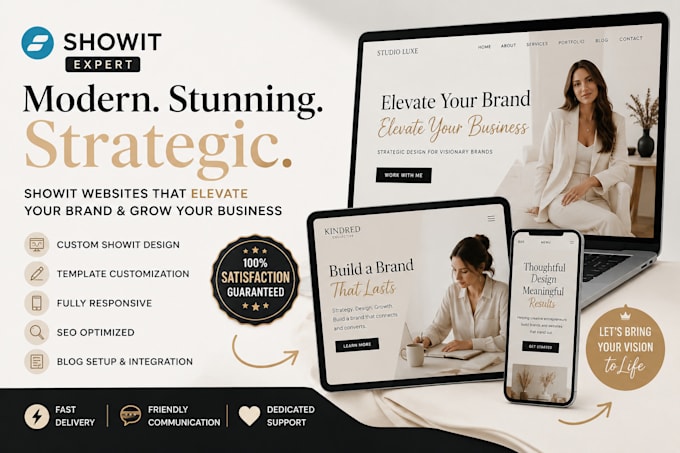 design, redesign and customize showit website or showit template