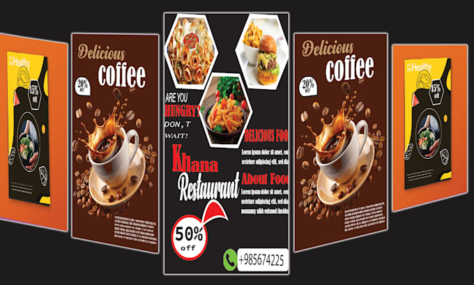 design amazing restaurant flyer, food menu, flyer