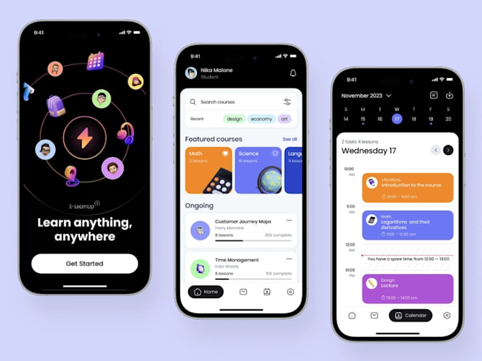 build educational app, online course app, elearning app and website