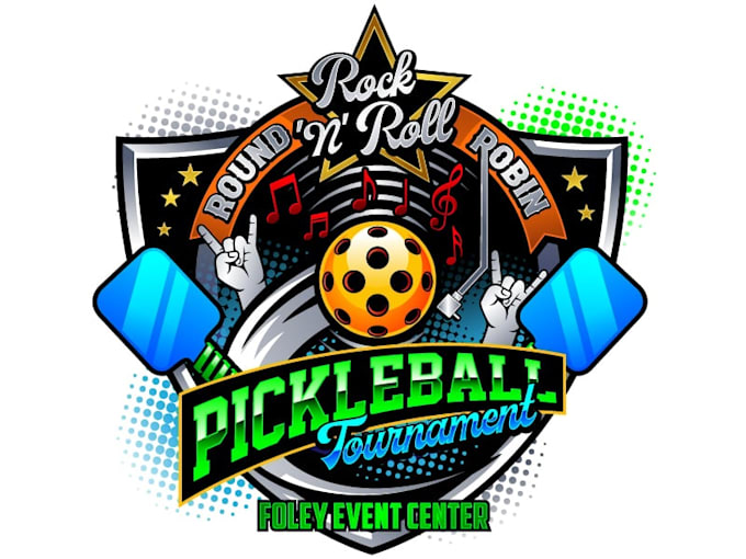 design unique pickleball logo with free source files