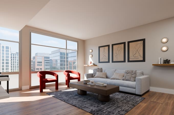 create highend interior design concepts and 3d renderings