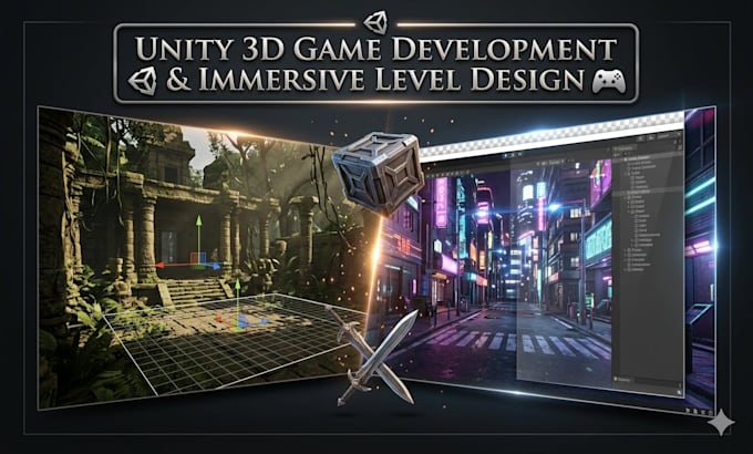 do unity game development, unity game, game environment design, game level, map