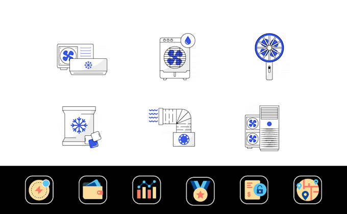 do custom icon design and vector line icons