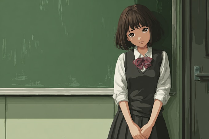 design visual novel anime character