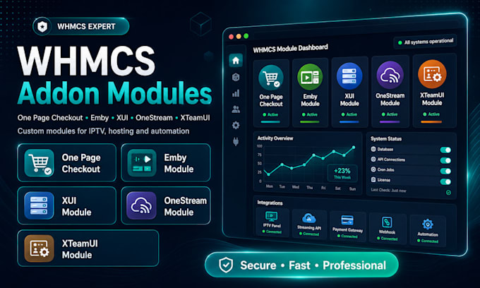 build or fix whmcs addon module, payment gateway or API integration