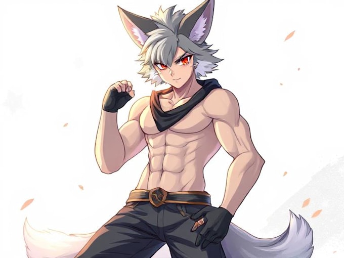 draw anime art style furry characters