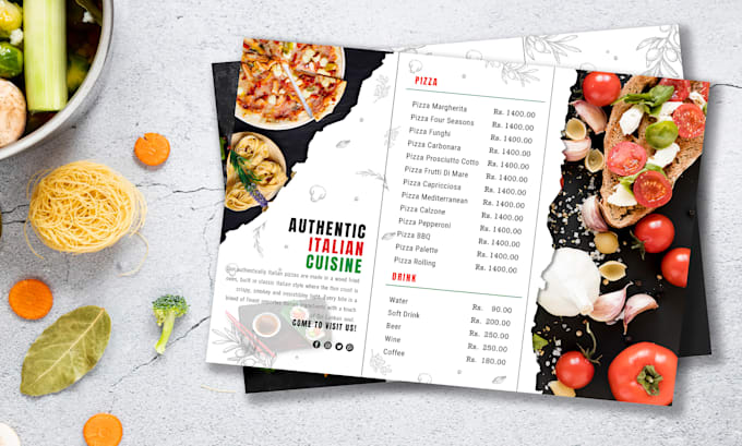 design stunning restaurant food menu card