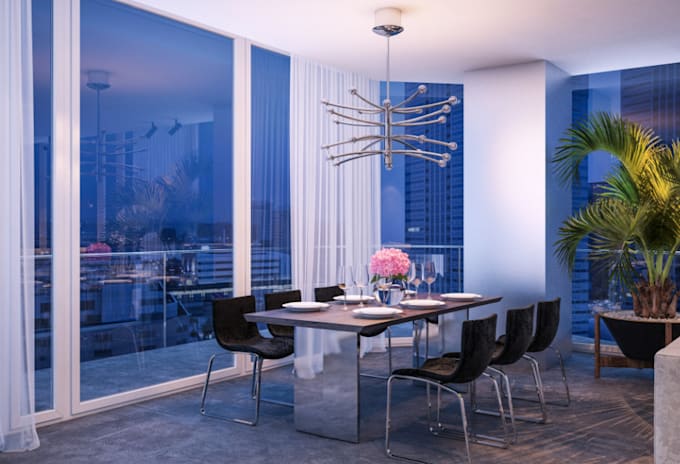 remodel 3d house interior,kitchen diner,cgi interior decor, skp apartment render
