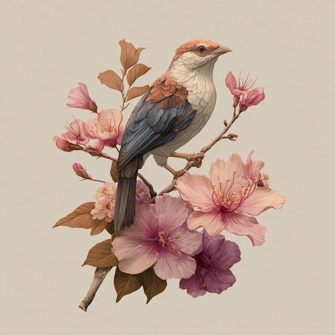 craft a beautiful botanical or floral illustration