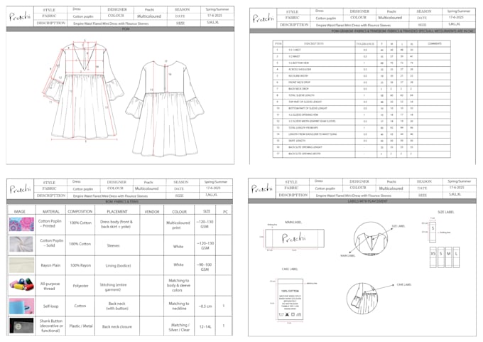 create professional fashion technical sketch and tech packs