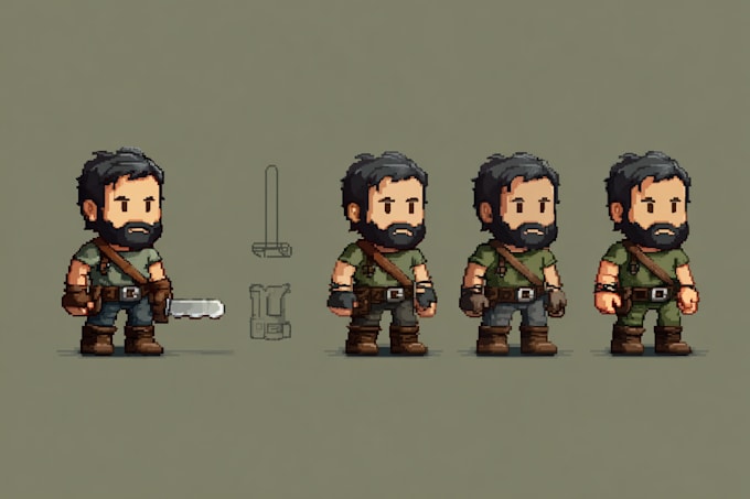 create simple 2d game characters