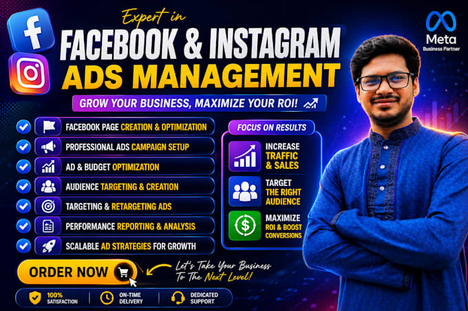 create and manage facebook and instagram ads for sales and leads