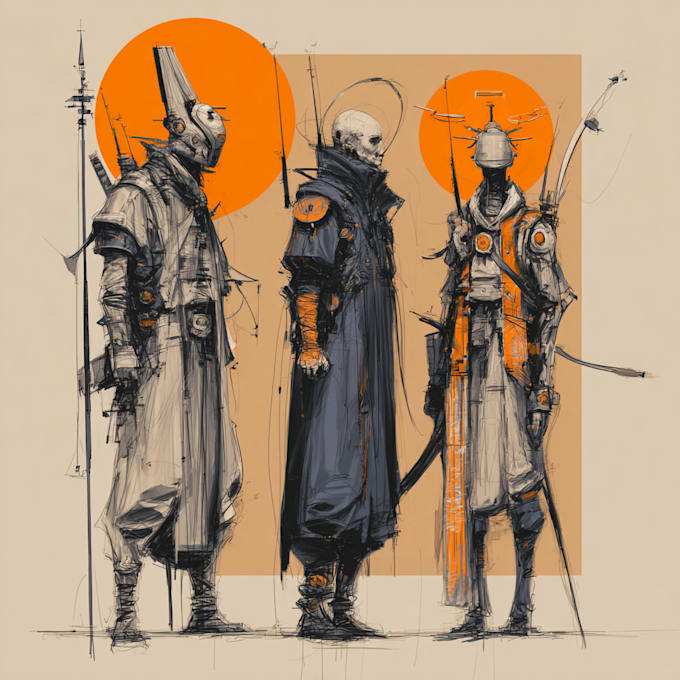 Draw sci fi or fantasy concept art illustration characters by ...