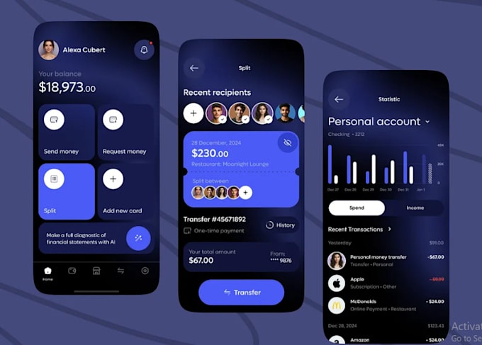 develop fintech app digital wallet app ewallet app noe bank app wallet app
