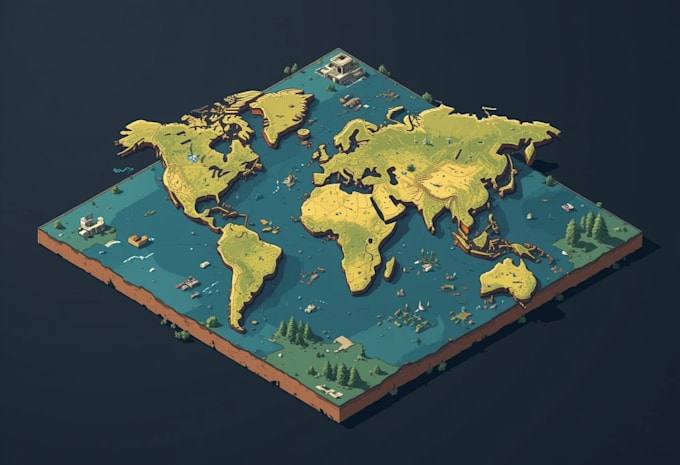 do an isometric 3d map you want