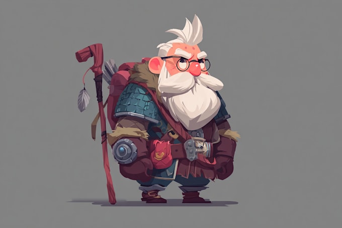 create 2d game character for game art