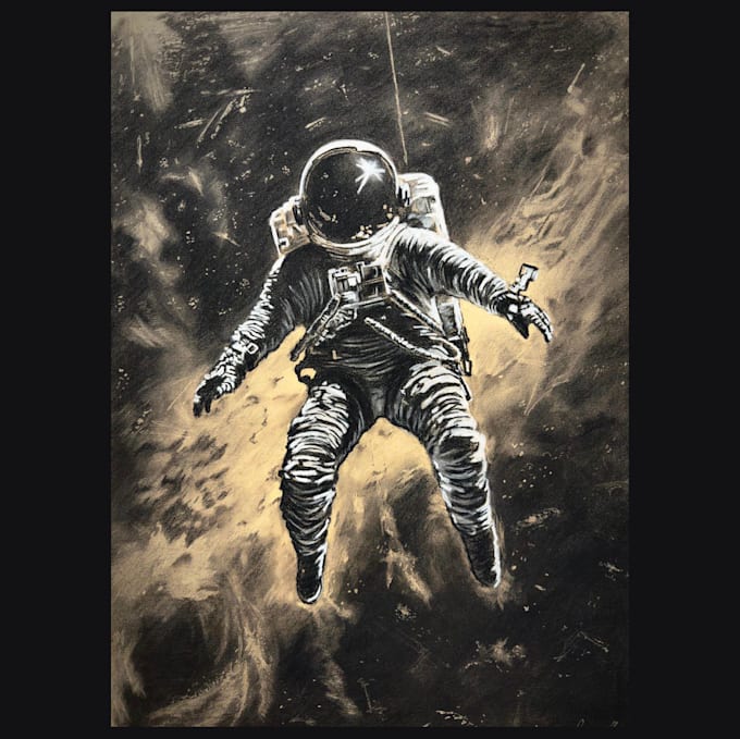 create handmade charcoal drawings