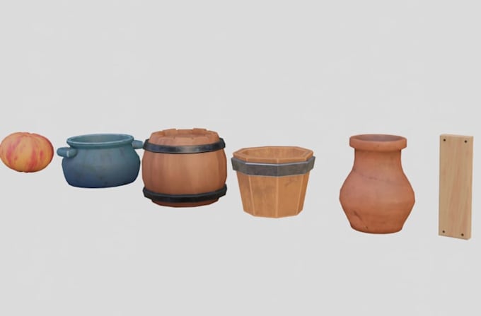 create a stylized low poly 3d asset pack for your game