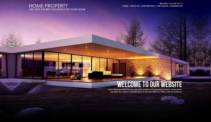 design real estate website in wix, wordpress or investor website