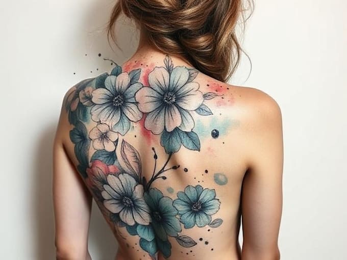create a watercolor tattoo design