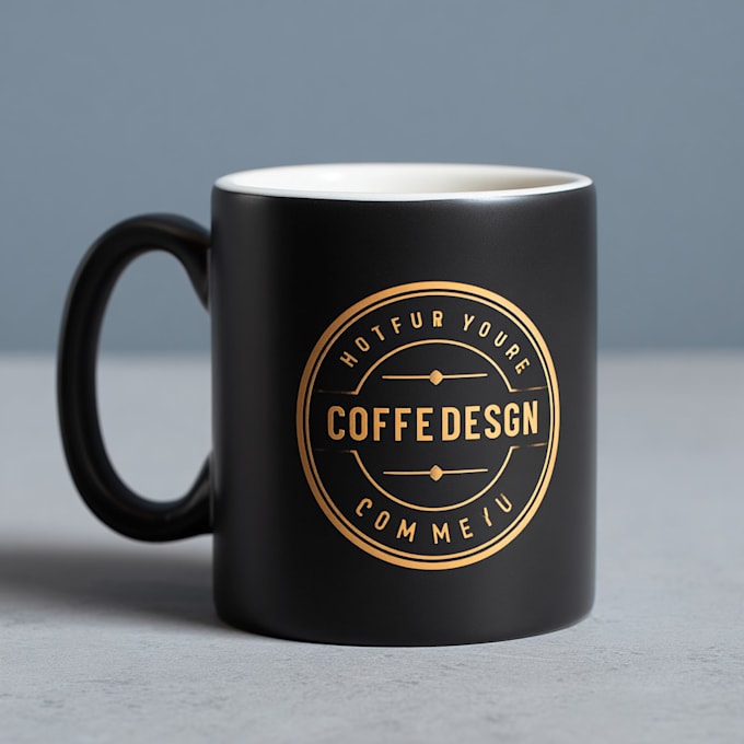 make a coffee mug design for merch