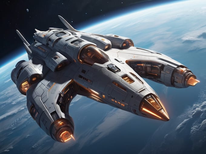 draw high quality spaceship concept