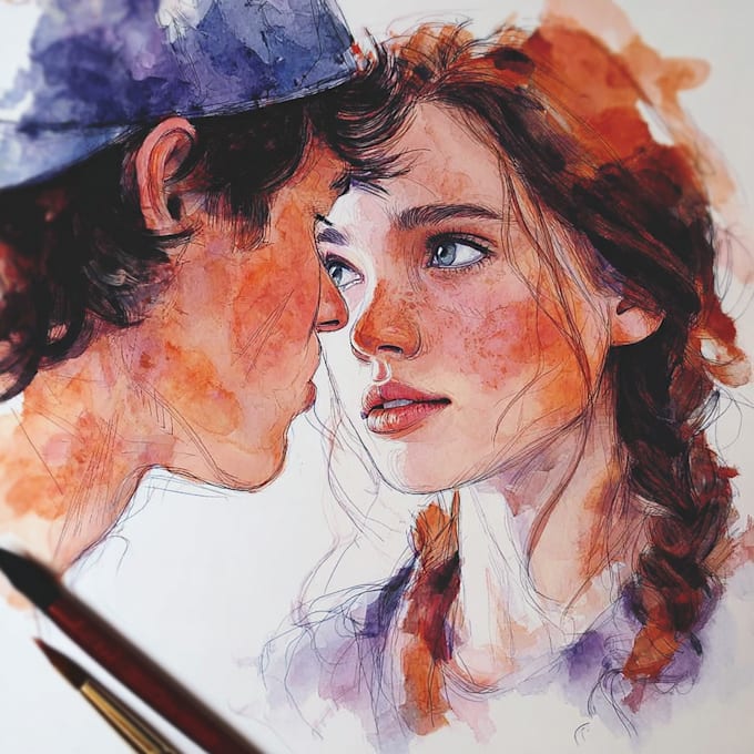 paint watercolor paintings and digital illustrations