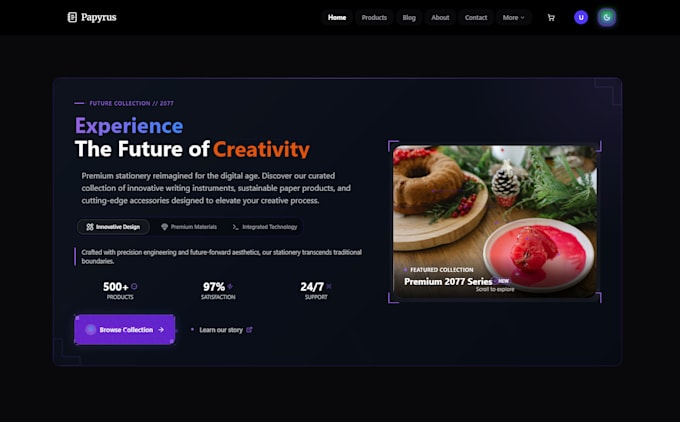 create a modern react landing page or convert figma to react