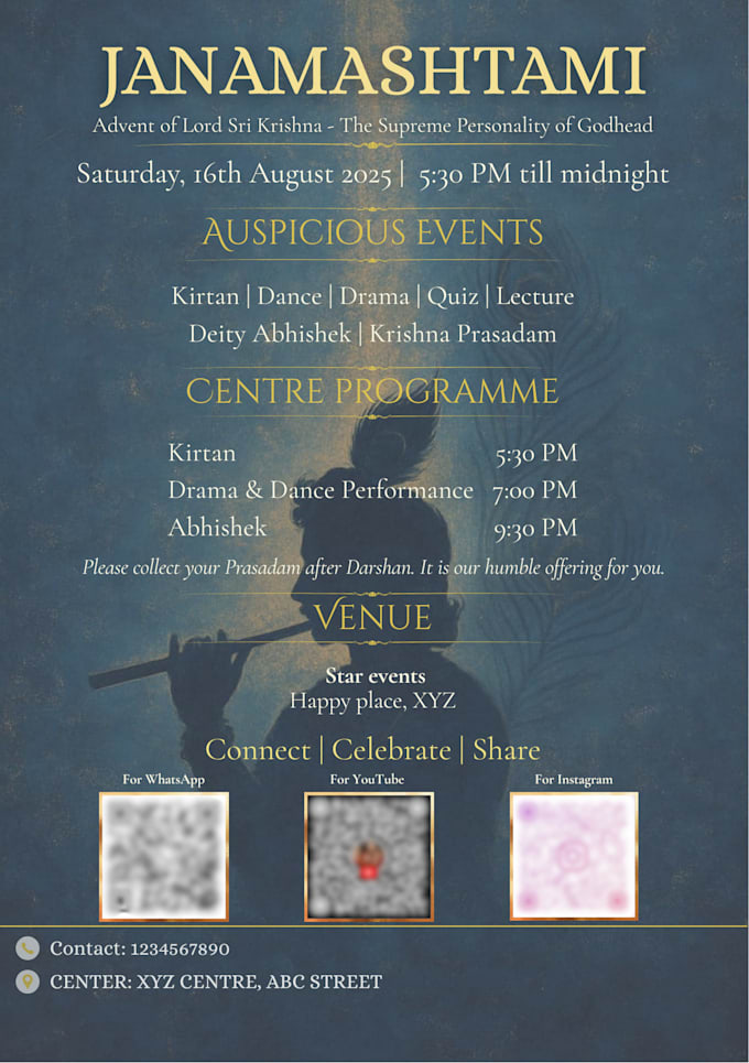 design beautiful festival or religious event invitation