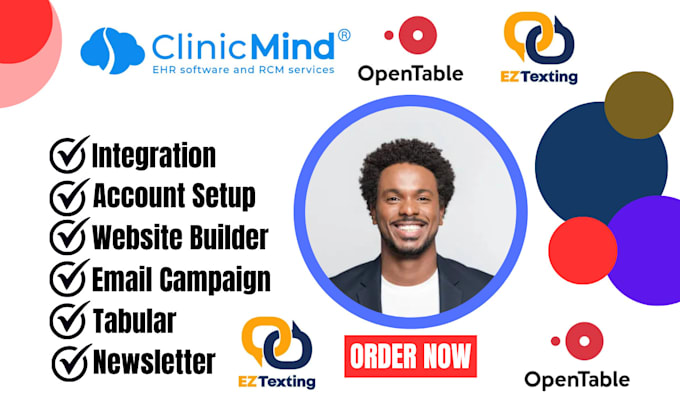 setup bookstrum clinicminds opentable eztexting