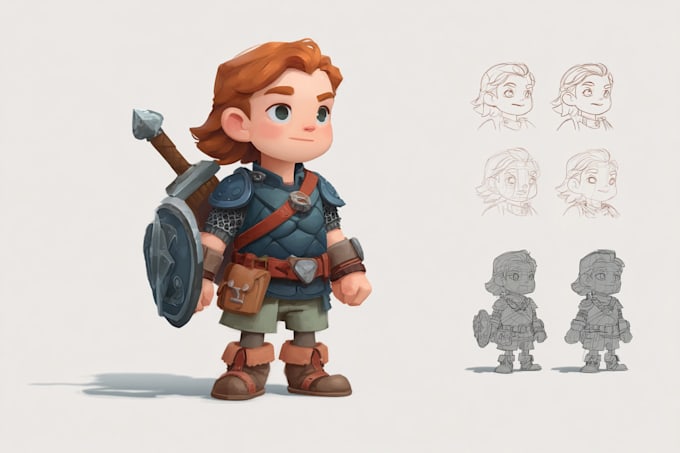 draw 2d game characters and game assets